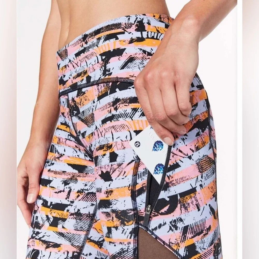 Lululemon Sun Runner Crop Inversion Multi Color Cropped Leggings